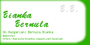 bianka bernula business card